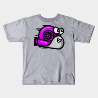 Turbo Snail - Gray/Purple Kids T-Shirt